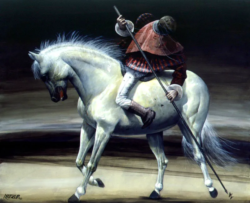La batalla / 2003 / Acrílico sobre lienzo / 160 x 130 cm / Colección particular