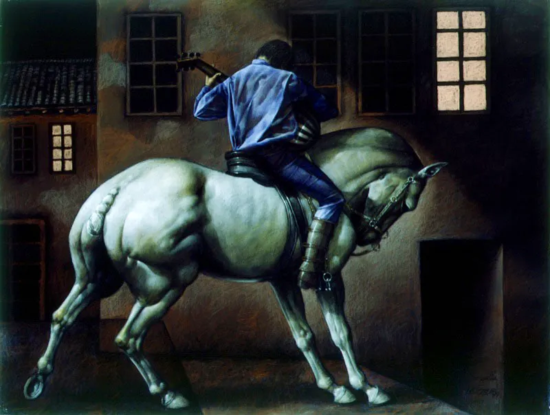 Serenata de medianoche / 1997 / Pastel sobre papel / 65 x 50 cm / Colección particular
