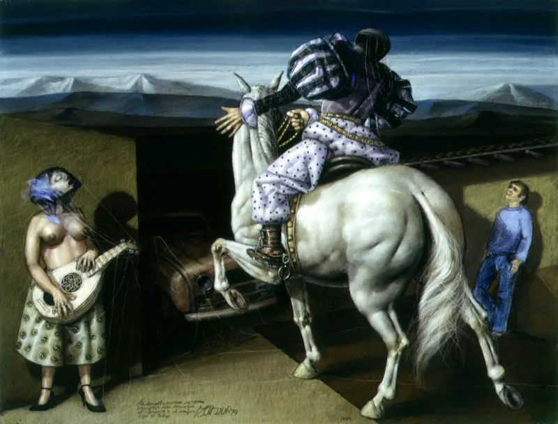 Doncella con máscara / 1994 / Pastel sobre papel / 50 x 65 cm / Colección particular