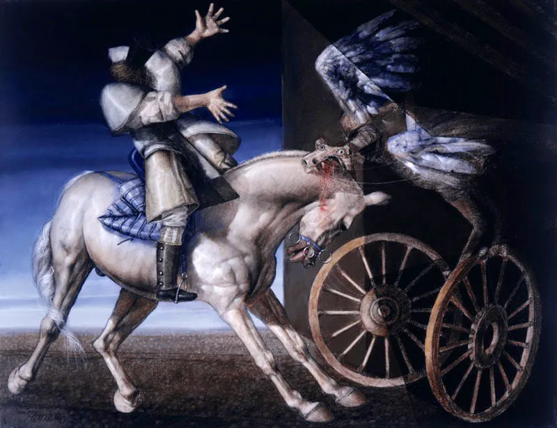 San Jorge y el dragón / 1993 / Pastel sobre papel / 50 x 65 cm / Colección particular