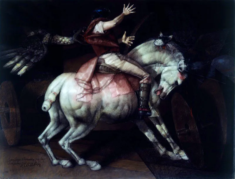 Caballo a la luz / 1994 / Pastel sobre papel / 50 x 65 cm / Coleccin particular
 