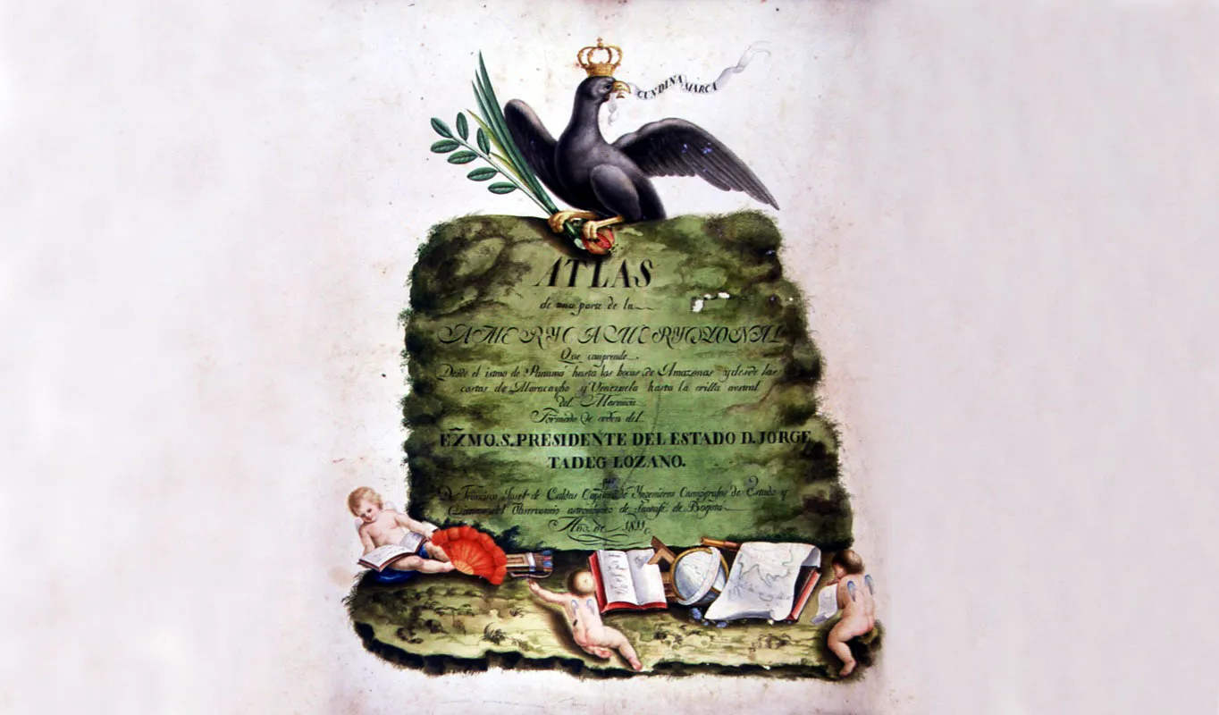 Atlas dedicado a Jorge Tadeo Lozano, trazado por Francisco Jos de Caldas, 1811.
 