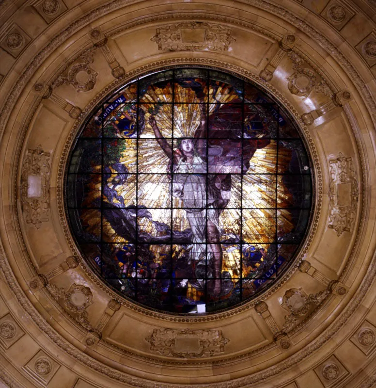 G. P. Dagrant de Burdeos. Alegora de la Repblica, vitral, Saln Boyac, Capitolio Nacional. Bogot. 