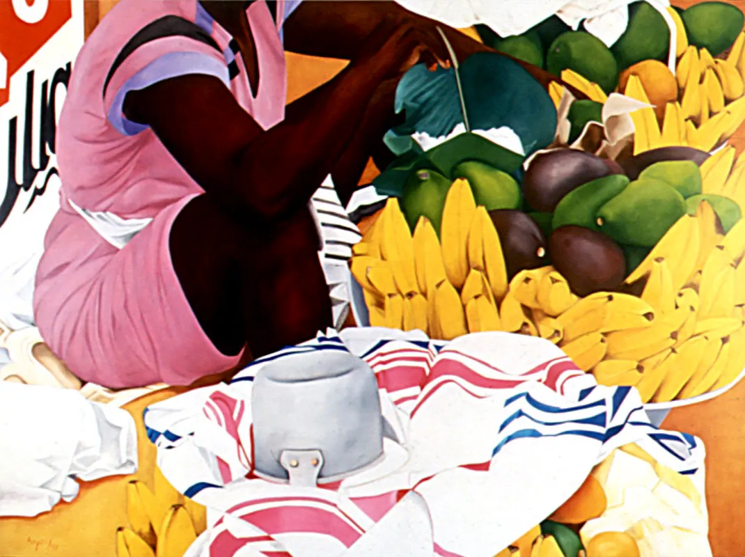 Ana Mercedes Hoyos, Serie Bazurto I (detalle), 1992, óleo sobre lienzo, 150 x 150 cm.