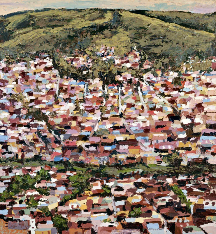 José Freddy Serna, Tarde norte, 1997, 160 x 150 cm, óleo sobre lienzo.
Colección Suramericana de Seguros.