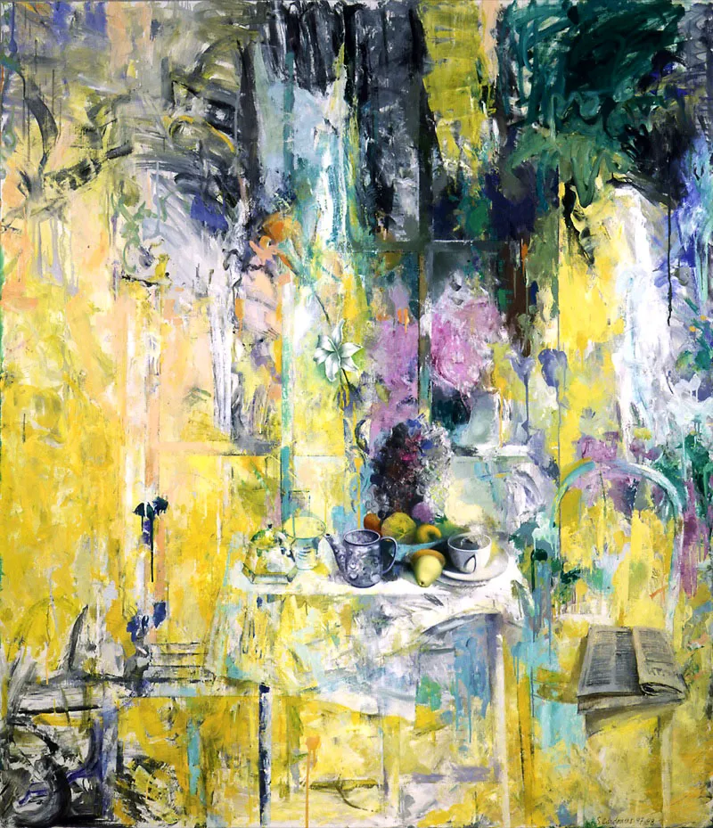 La ventana del taller.
1998.
Óleo sobre lino.
200 x 172 cm.