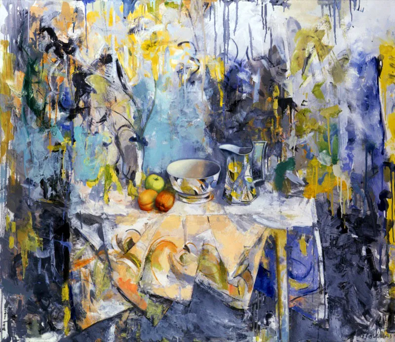 Flores negras.
1997.
Óleo sobre lienzo.
112 x 130 cm.
