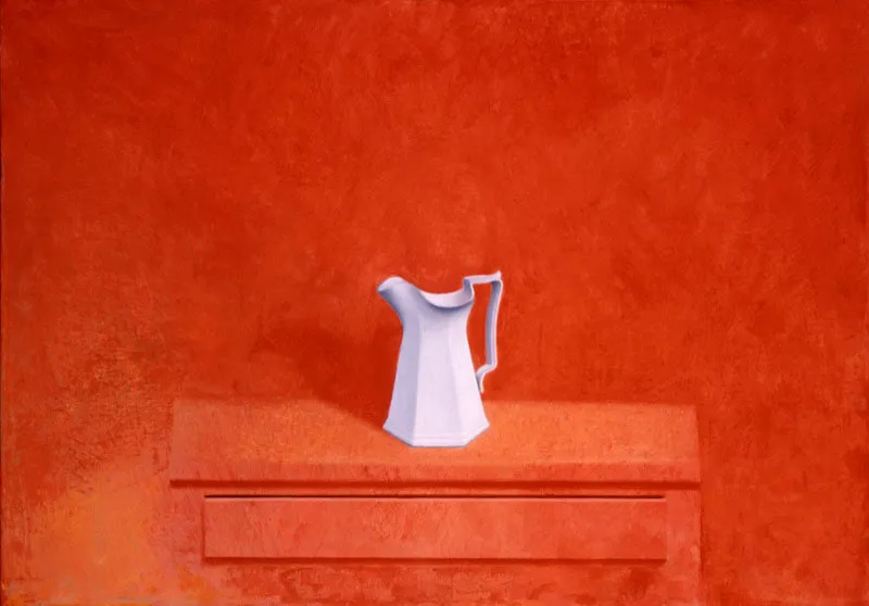 La jarrita blanca (detalle).
1990.
Óleo sobre lienzo.
70 x 100 cm.
Colección Suramericana de Seguros, Medellín.