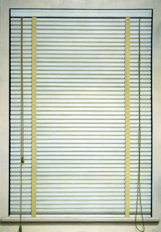 Ventana verde claro. 
1982. 
leo sobre lino. 
183 x 27,7 cm.  