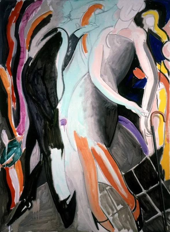 En el parque.
1987.
Óleo sobre lino.
172 x 127 cm.