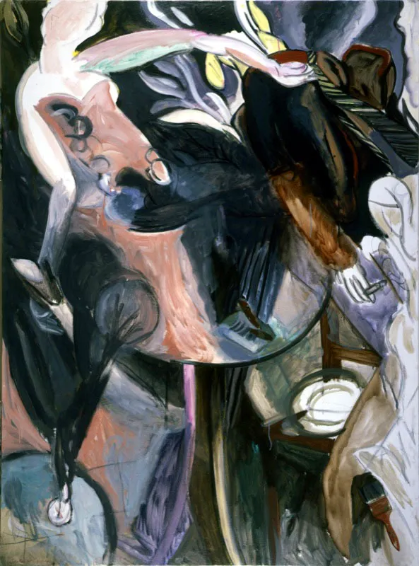 La Francachela.
1987.
Óleo sobre lino.
172 x 127 cm.