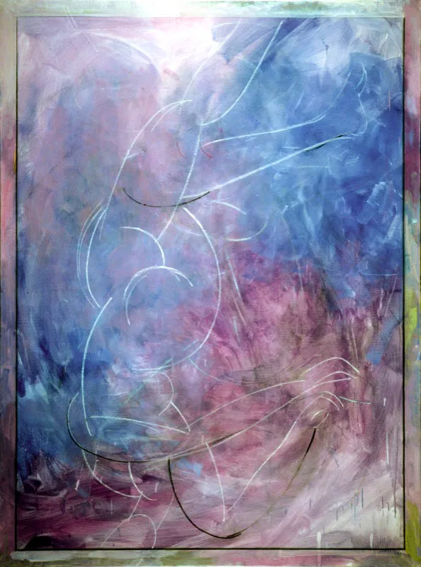 Amazona azul.
1987.
Óleo sobre lienzo.
172 x 127 cm.