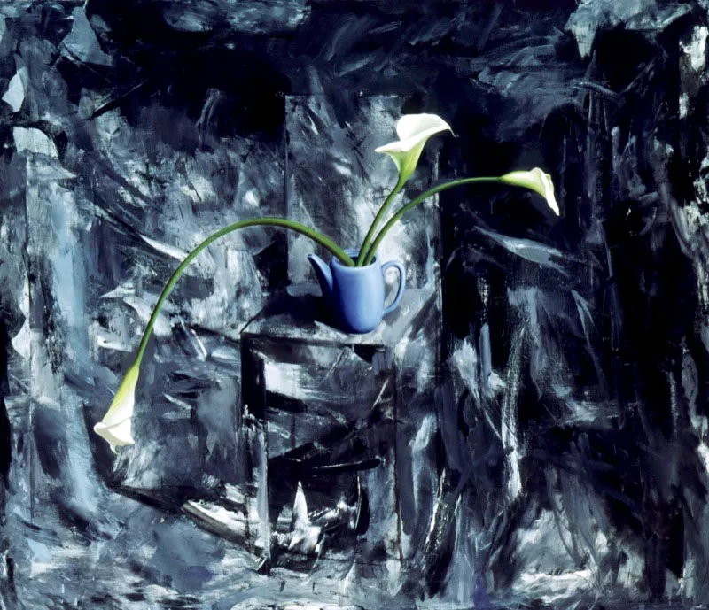El asiento negro.
1993.
Óleo sobre lino.
112 x 130 cm.