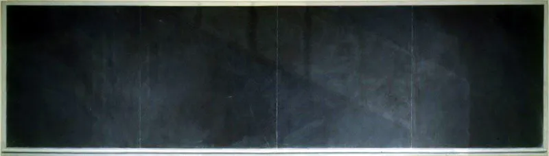 Tríptico (centro).
1977.
Óleo sobre lienzo.
140 x 500 cm.