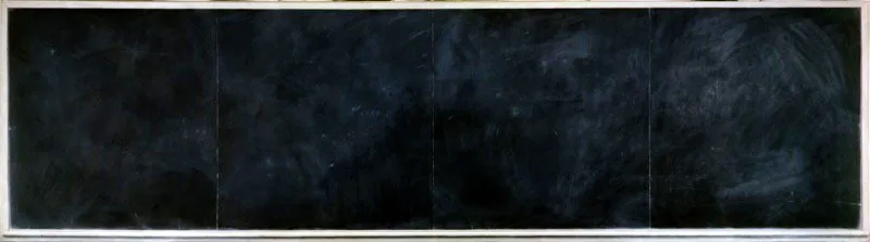 Trptico (derecha). 
1977. 
leo sobre lienzo. 
140 x 500 cm.  