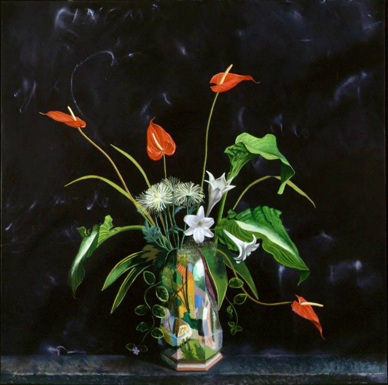 Día y noche.
2000.
Óleo sobre lienzo.
148 x 148 cm.