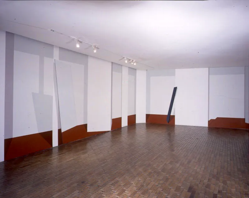 Espacio ambiental II (foto A).
2006.
Homenaje a Marta Traba.
Acrílico sobre drywall.
280 x 3200 cm.