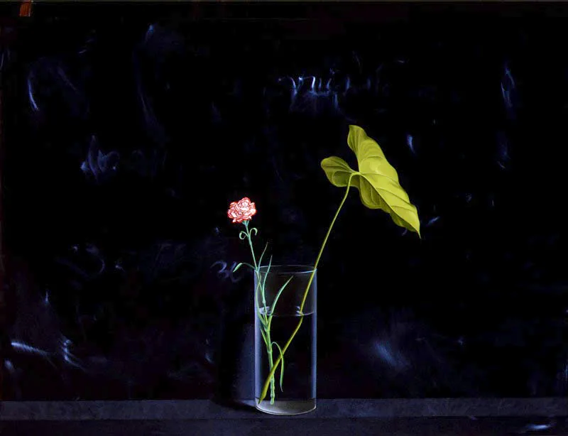 El clavel.
2003.
Óleo sobre lienzo.
130 x 160 cm.