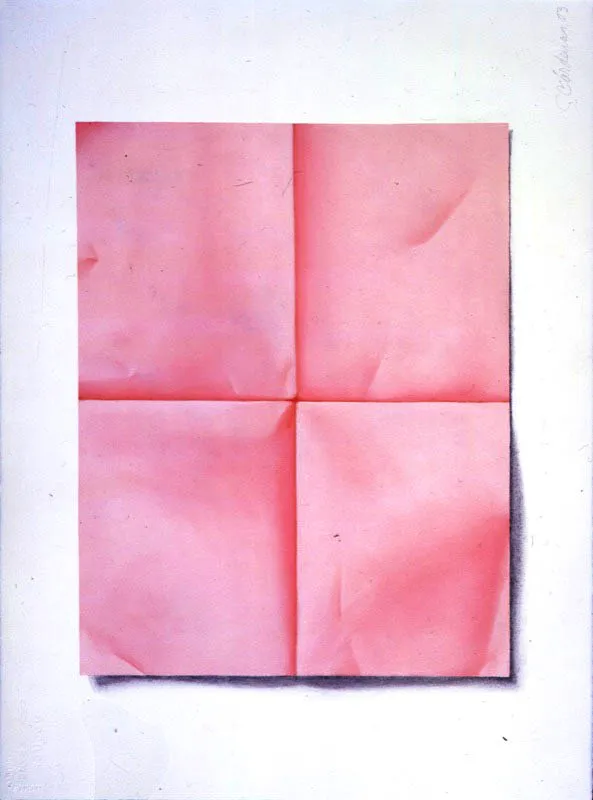 Papel rosado.
2003.
Dibujo, técnica mixta sobre papel.
56 x 76 cm.