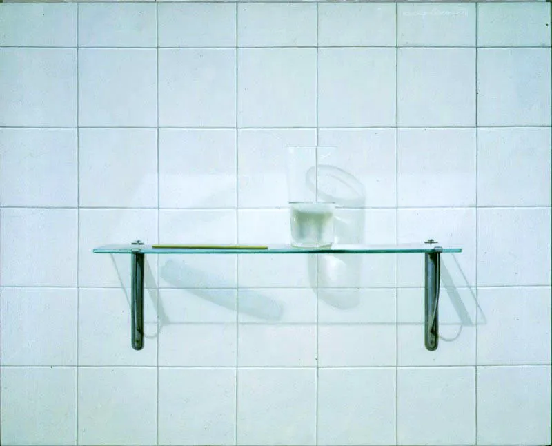 El vaso de agua.
1978.
Óleo sobre lienzo.
61 x 76,5 cm.