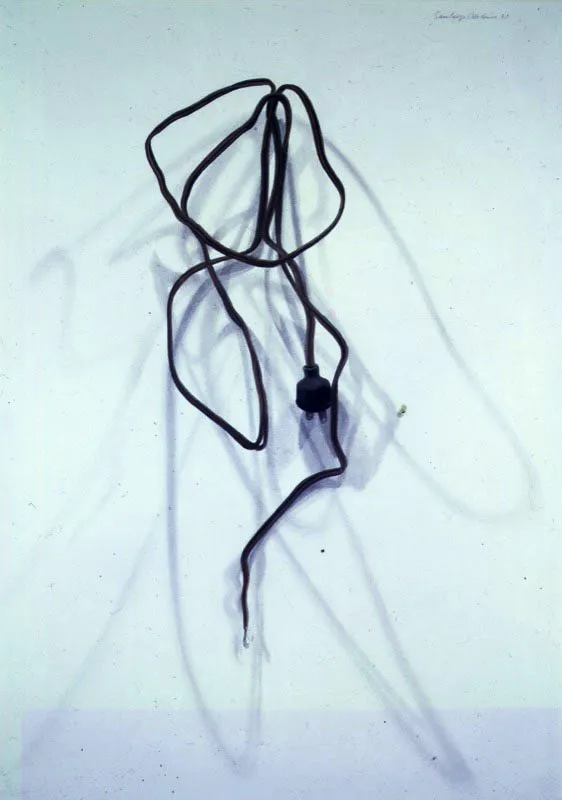 Cable negro. 
1982. 
Lpiz sobre papel. 
70 x 50 cm.  