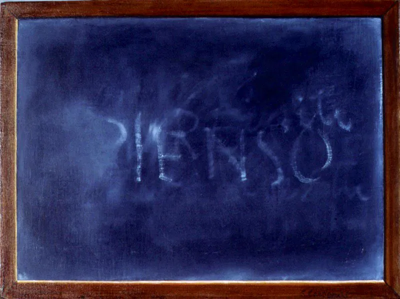 Pienso.
2004.
Óleo sobre lienzo.
30,5 x 40,5 cm.