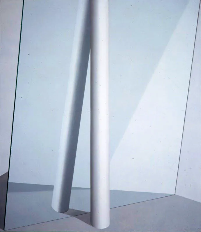 Columna y espejo. 
2006. 
leo sobre lienzo. 
200 x 173,5 cm.  