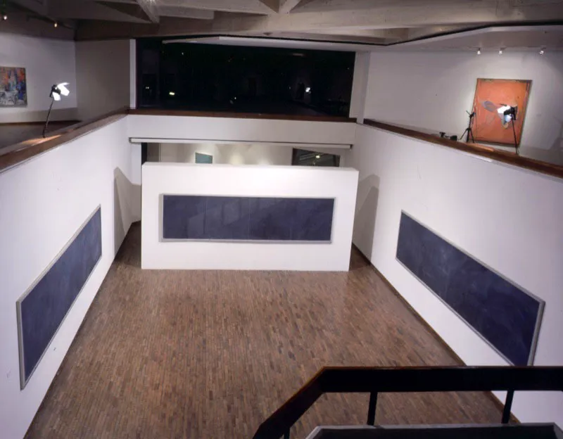 Tríptico (Instalación).
1977.
Óleo sobre lienzo.
140 x 1500 cm.
Museo de Arte Moderno de Bogotá.