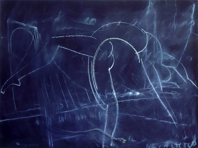 El puente. 
1994. 
Pastel de leo sobre papel. 
76,5 x 102,5 cm.  