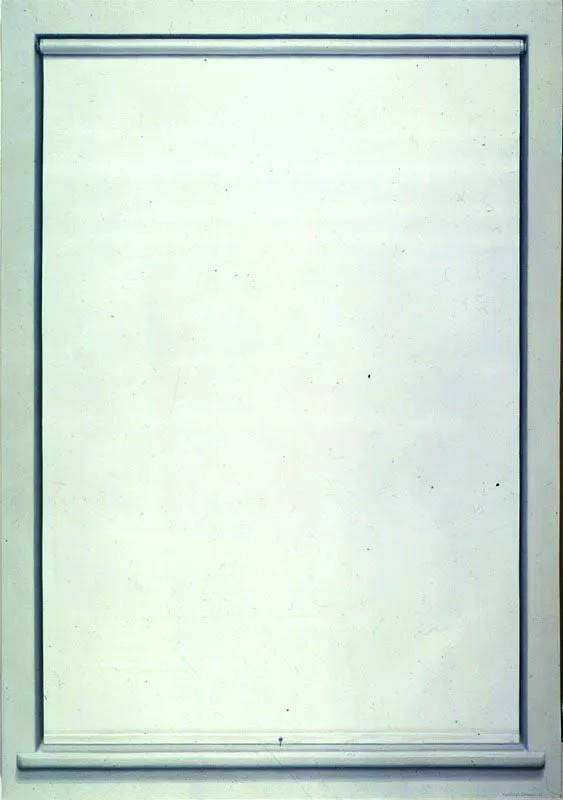 Persiana blanca.
1982.
Óleo sobre lino.
183 x 127 cm.