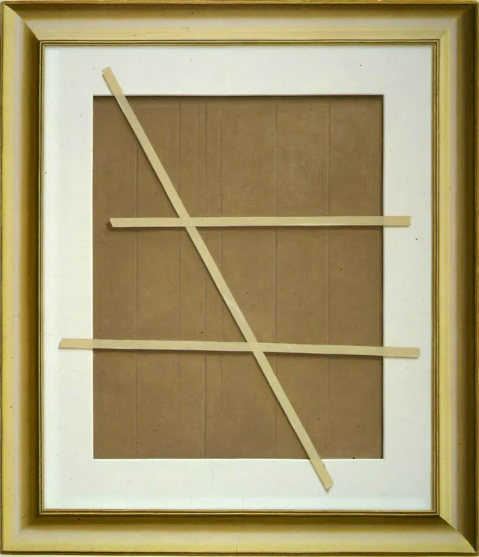 El marco con cinta. 
1982. 
leo sobre lino. 
113 x 97,3 cm.  