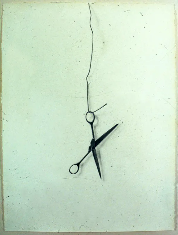 Tijeras. 
1974. 
Lpiz sobre papel. 
61,8 x 74 cm.  