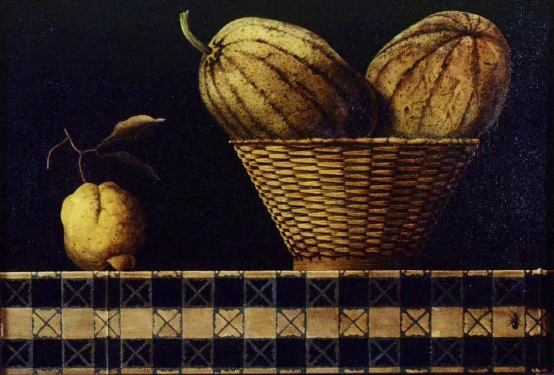 Calabazas y limatón / Óleo sobre lienzo / 37 x 54 cm