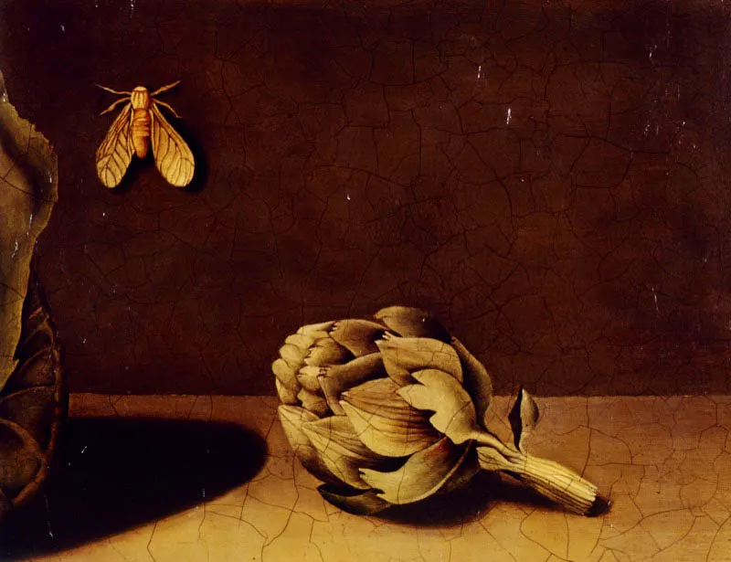 Lechugas y alcachofas (detalle) / Óleo sobre lienzo / 65 x 90 cm