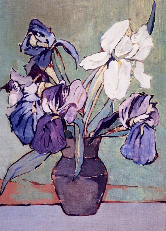 Lirios / 1942 / Óleo sobre cartón / 70 x 50 cm