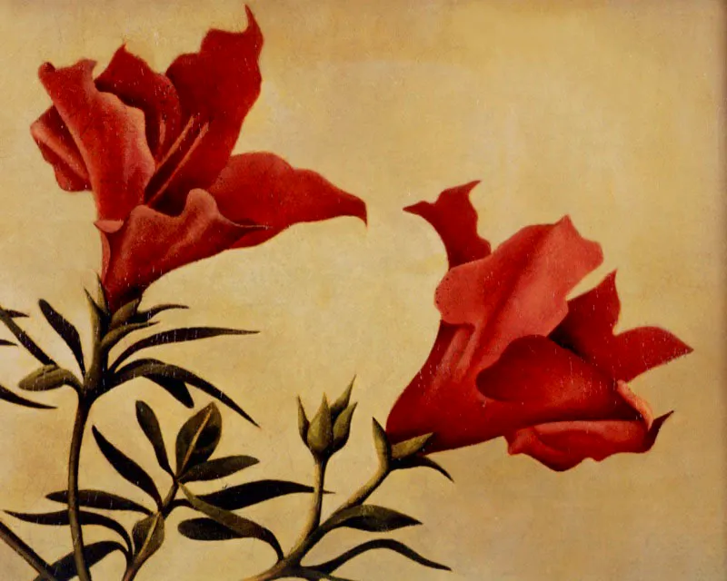 Azalea (detalle) / 1976 / leo sobre madera / 43 x 33 cm  