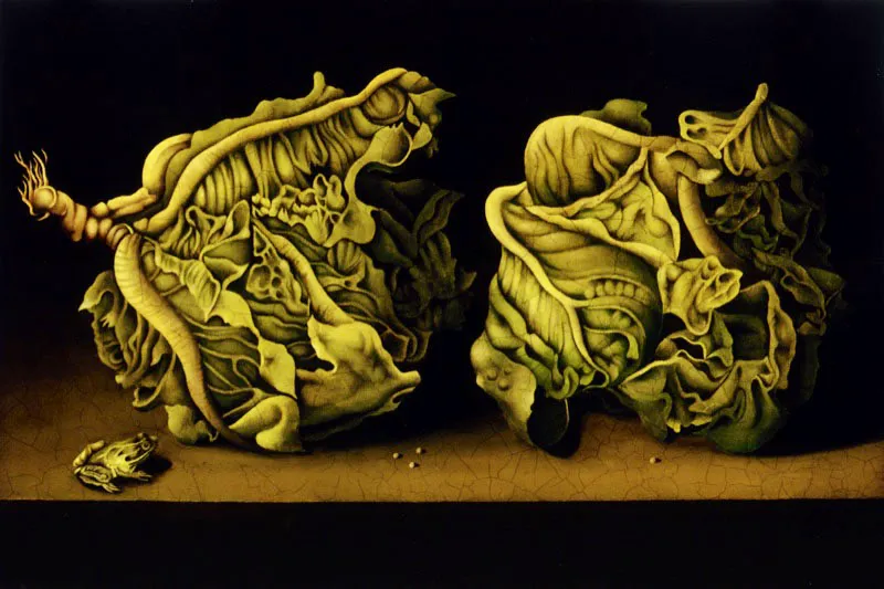 Lechugas / 1985 / Óleo sobre lienzo / 37,5 x 56,5 cm