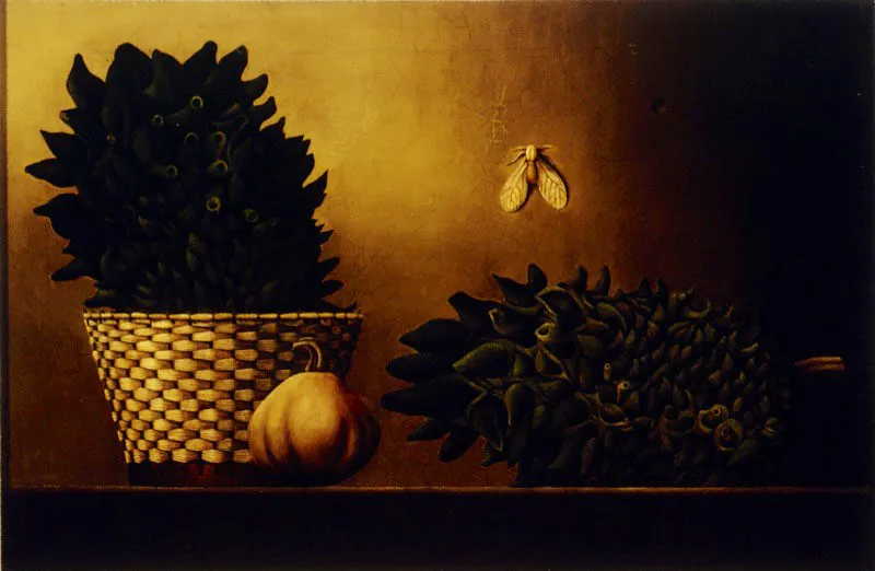 Bodegn con calabaza / 1985 / leo sobre lienzo / 38 x 57 cm  