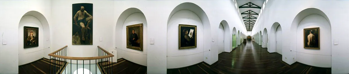Sala República de Colombia: obras de los artistas colombianos Felipe Santiago Gutiérrez, Enrique Recio y Gil, Santiago Páramo, Pantaleón Mendoza y Salvador Moreno. Cristóbal von Rothkirch