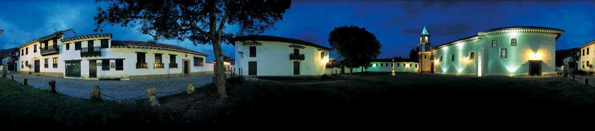 Plaza e iglesia del Carmen, Villa de Leyva. Miguel Salazar