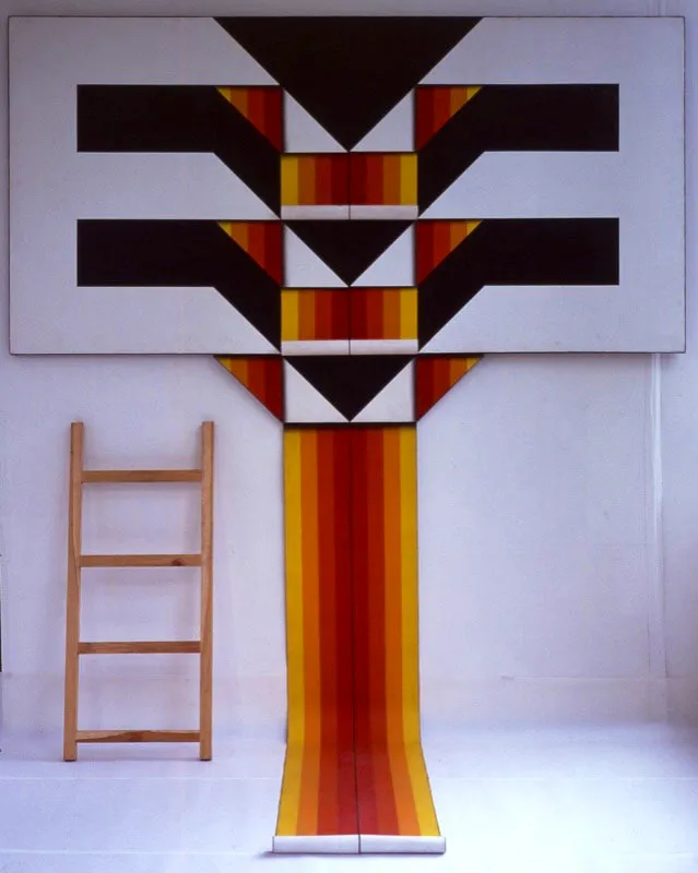 Ascencin / 1970 / Acrlico sobre lienzo y escalera / 328 x 203,5 cm / Mambo, Bogot
 