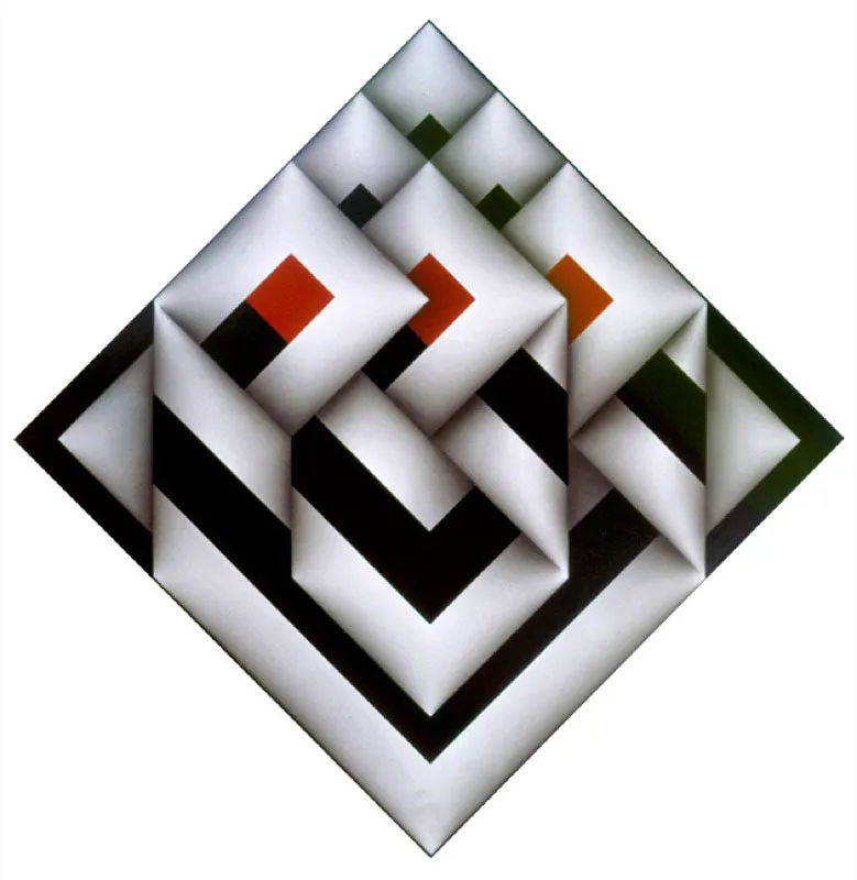 La tortura del arco iris IV / 1993 / Acrílico sobre lienzo / 101 x 101 cm / Museo Rayo
