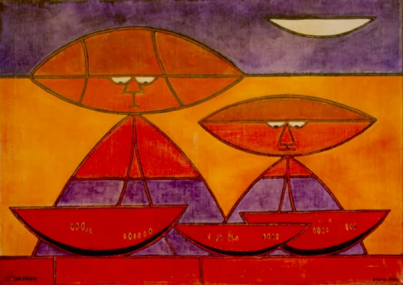 Nios glotones / 1959 / leo sobre lienzo / 50 x 70 cm / Museo Nacional, Bogot 