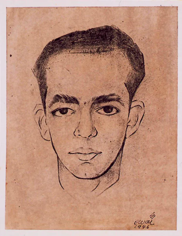 Autorretrato / 1946 / Lpiz sobre papel / 26 x 20 cm 