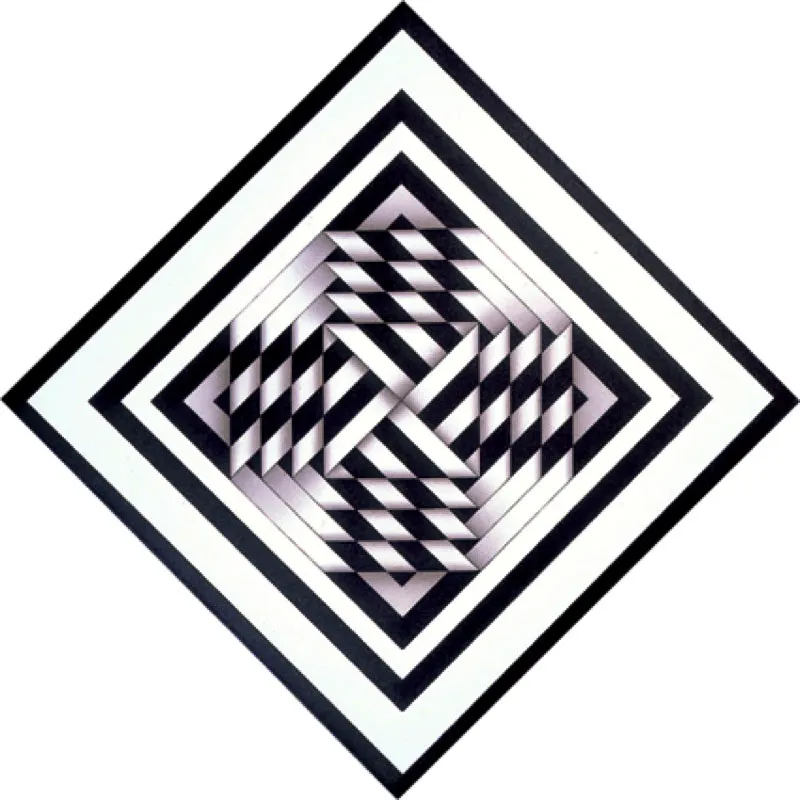 Najm / 1971.
Acrílico sobre lienzo / 101 x 101 cm.
Museo Rayo.