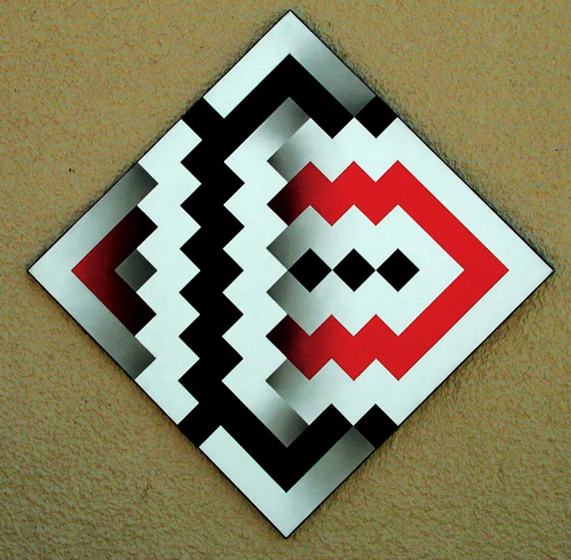 Dryas iulia VII / 1996 / Acrílico sobre lienzo / 101 x 101 cm / Museo Rayo
