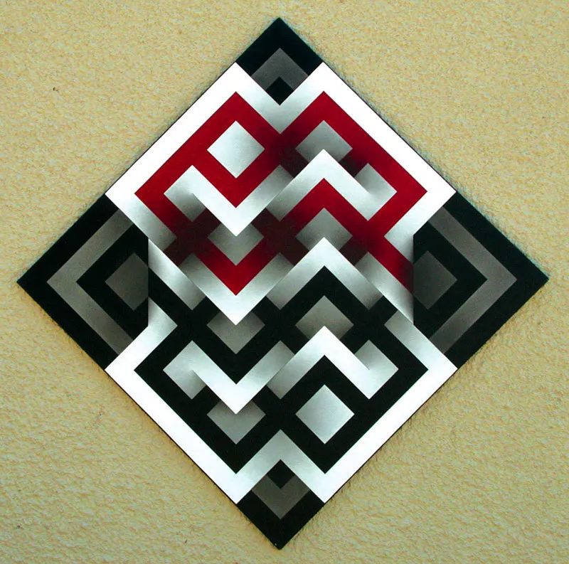 Nitsuga - Nas II / 1995 / Acrílico sobre lienzo / 101 x 101 cm / Museo Rayo