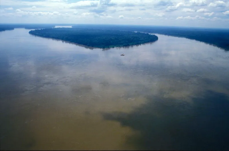 Isla en el río Amazonas. Unidad Administrativa Especial del Sistema de Parques Nacionales