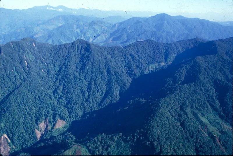 Vista area del relieve escarpado del parque.  Carlos Castao