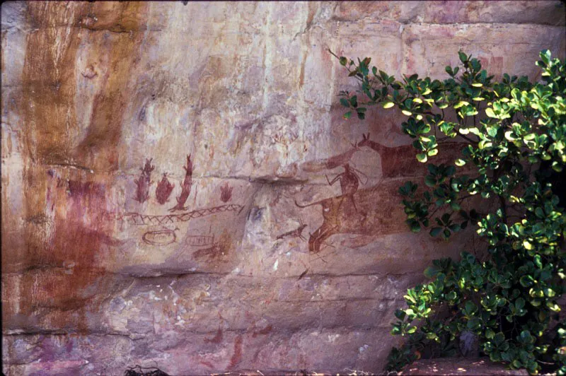 Pictografas sobre piedra. Carlos Castao